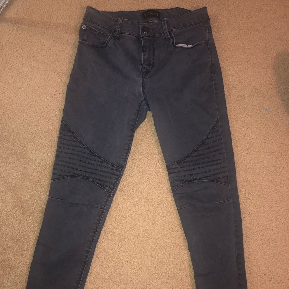 express washboard knee jeans
